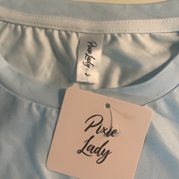 Light blue butterfly shirt by Pixie Lady - Picture 2 of 2